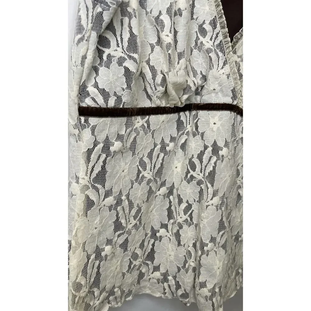 Vintage Speechless Y2K Lace Tank Babydoll Coquette Fairycore V Neck S/M - Picture 4 of 11